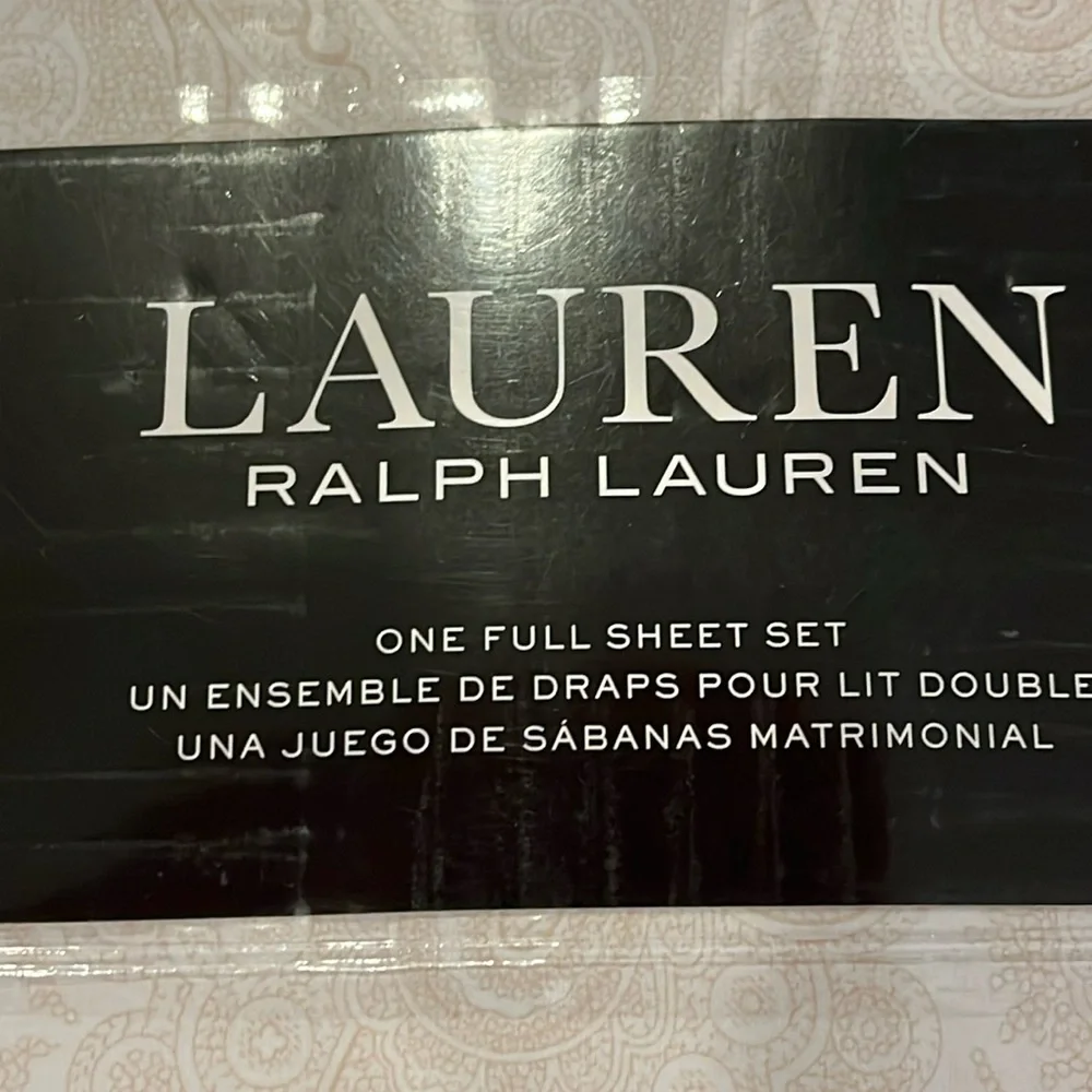 Ralph Lauren Paisley Full Sheet set 4 pcs flat pillowcase X 2, extra deep fitted